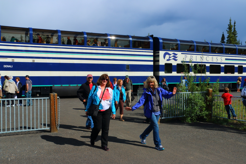 Sally Smith and Judy Klaustermeyer Princess Alaska train
