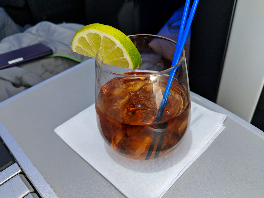Jet Blue mint cocktail