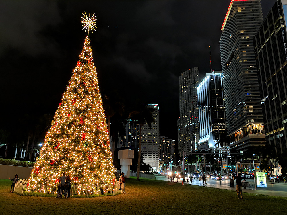 Christmas tree in Miami