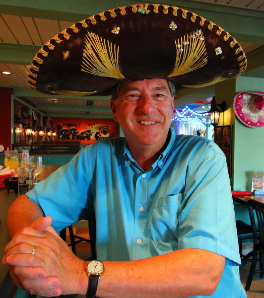 Jim Zim wearing a sombrero