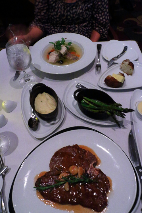 Porterhouse steak at Chops Grille on Allure Of The Seas