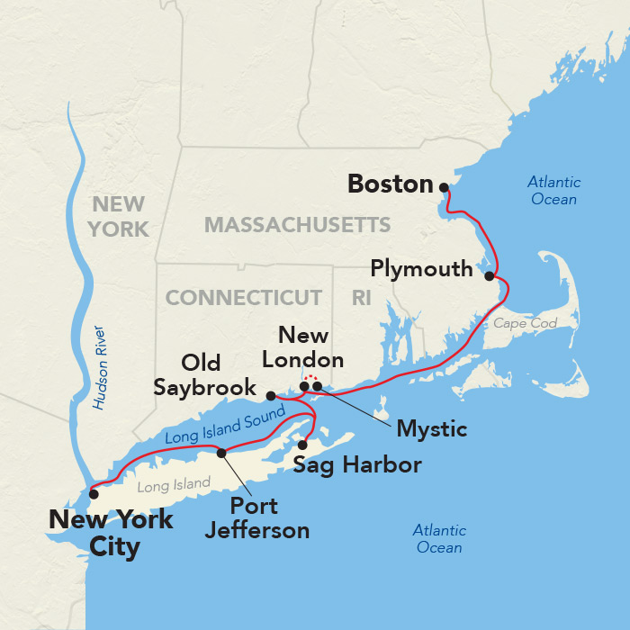 Yankee Seaports itinerary - American Cruise Lines