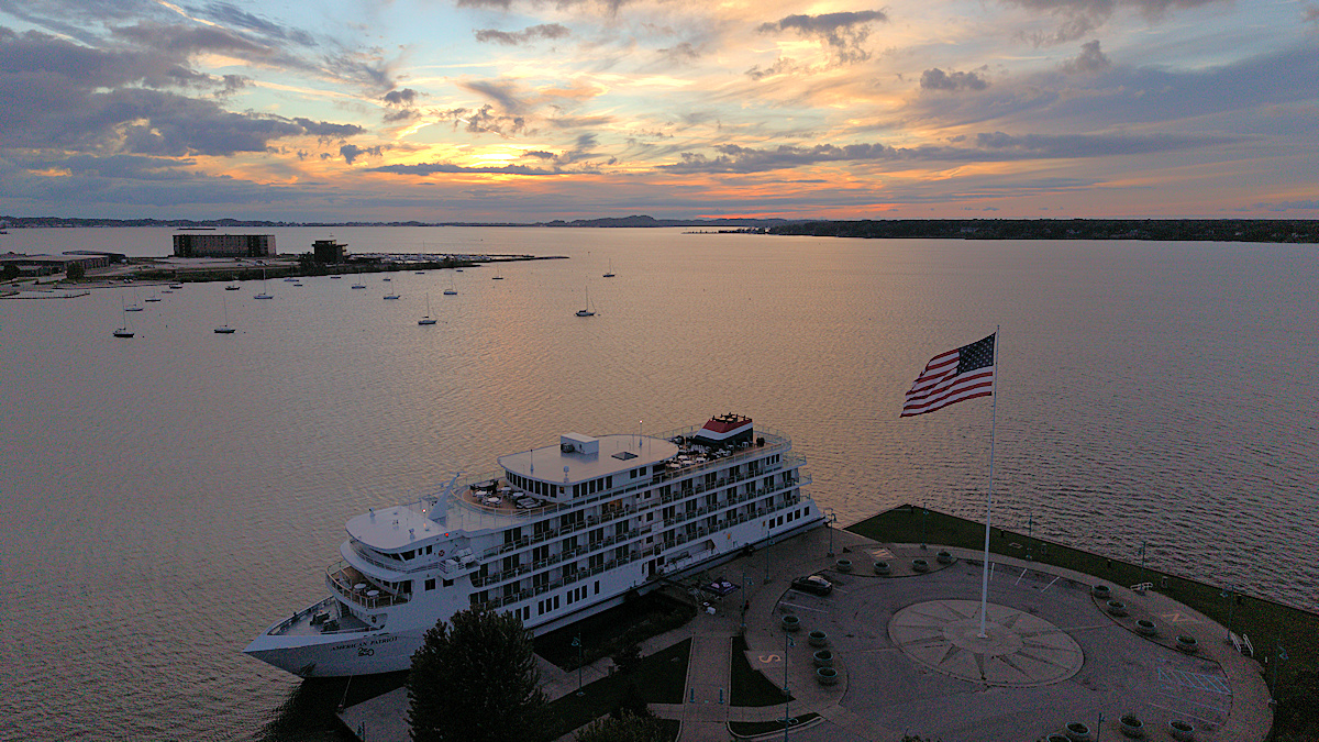 American Patriot at sunset in Muskegon Michigan