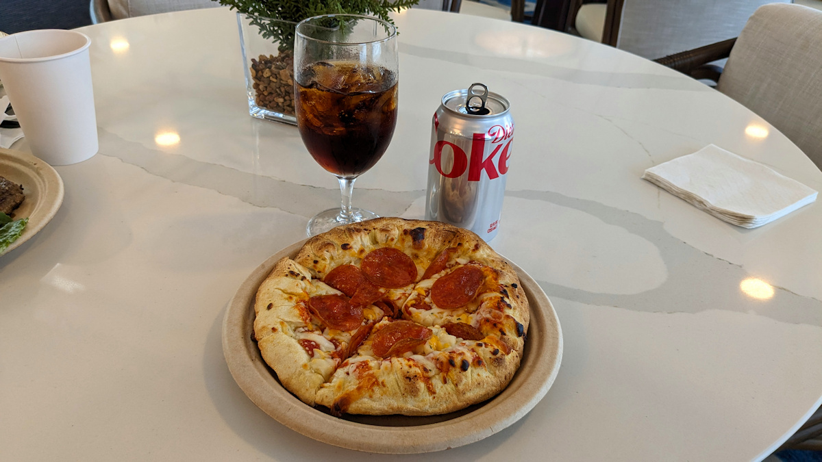 pizza on American Cruise Lines