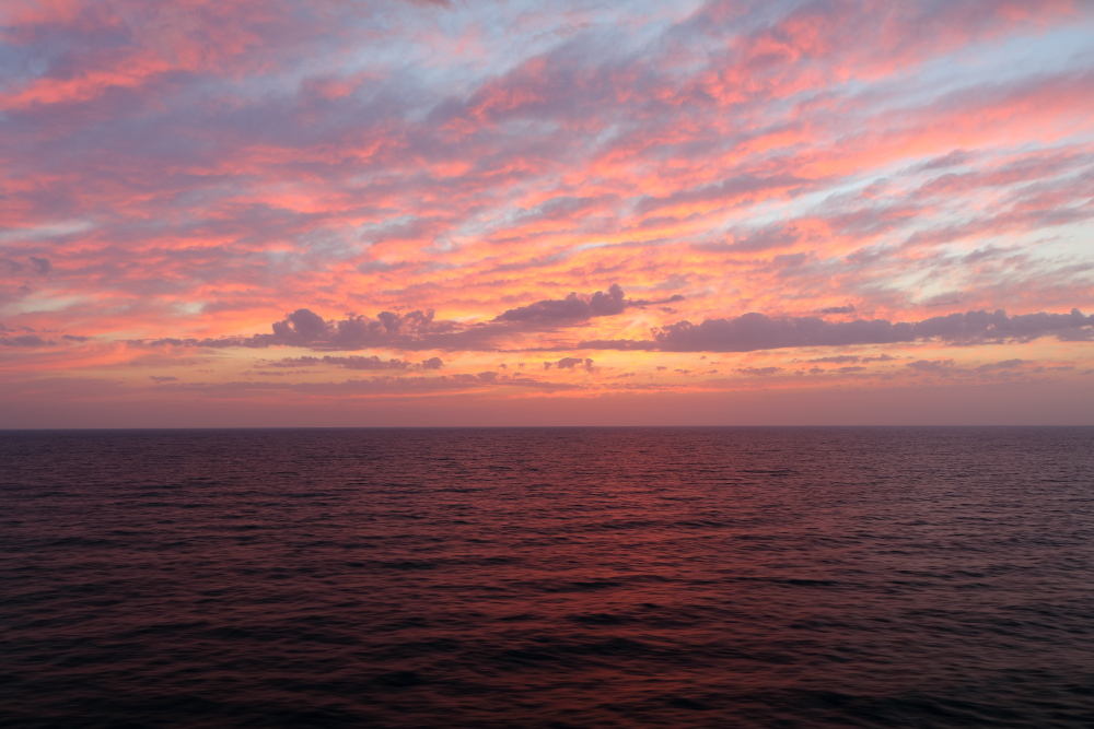 extremely colorful spectacular sunrise