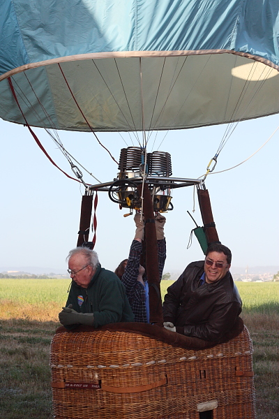 Peter Visel is all smiles just prior to balloon launch