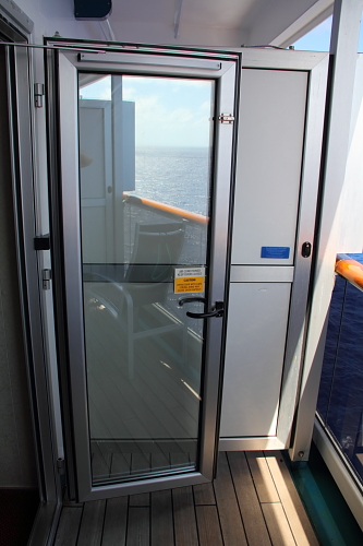 Carnival balcony cabin door