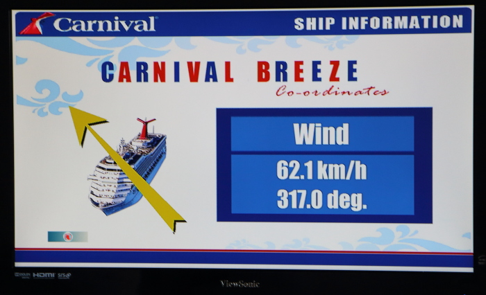 strong winds on a "fun day at sea"