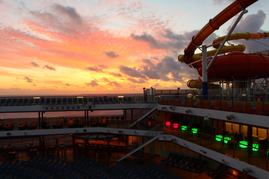Sunrise over Grand Turk from the Carnival Breeze