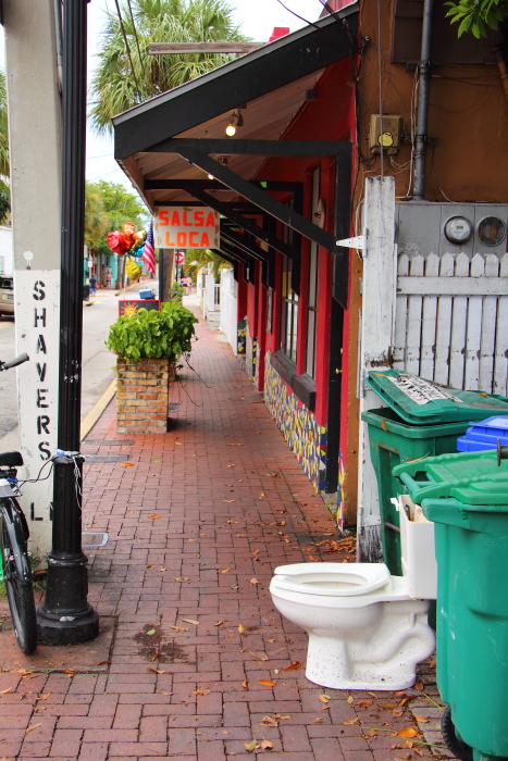 Key West restaurant and toilet