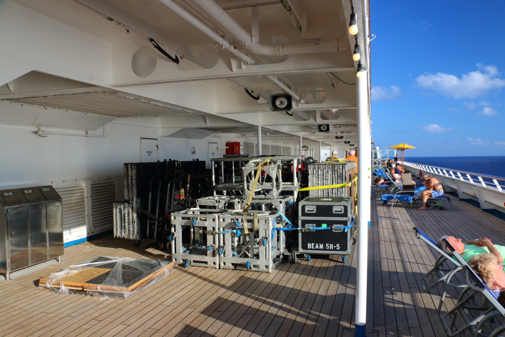 concert equipment on Carnival Freedom