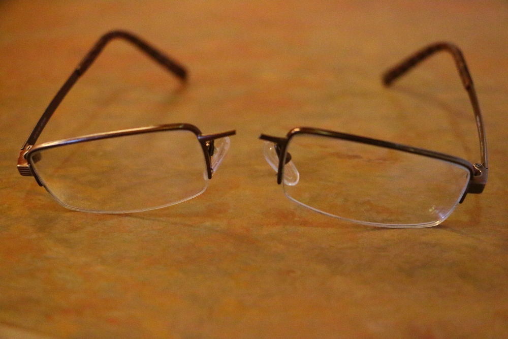 broken glasses