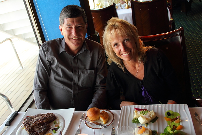 Carnival Glory Steakhouse dinner