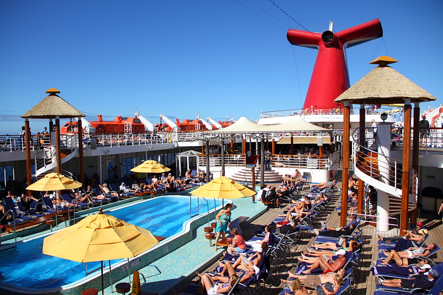 Lido pool area of the Carnival Inspiration