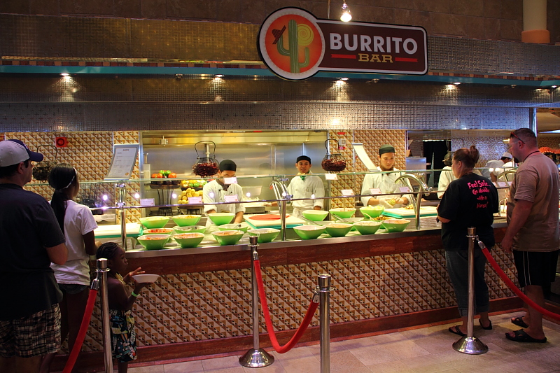 Carnival Magic burrito bar