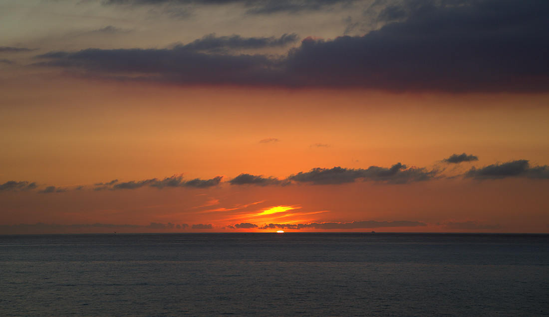 sunset from a cruise ship