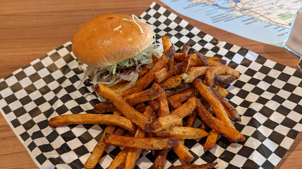 The Ringer burger by Guy Fieri on Carnival Cruise Line