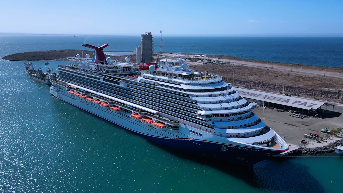 Aerial photo of Carnival Panorama in La Paz, Mexico