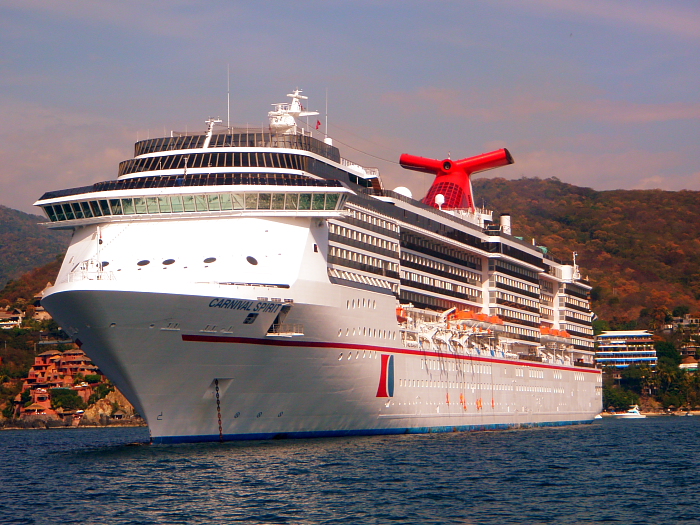 Carnival Spirit in Zihuatanejo Bay