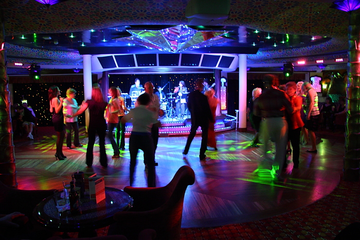 The El Morroco show lounge on the Carnival Splendor