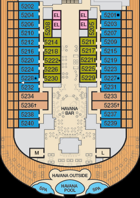 Carnival Vista Havana deck plans