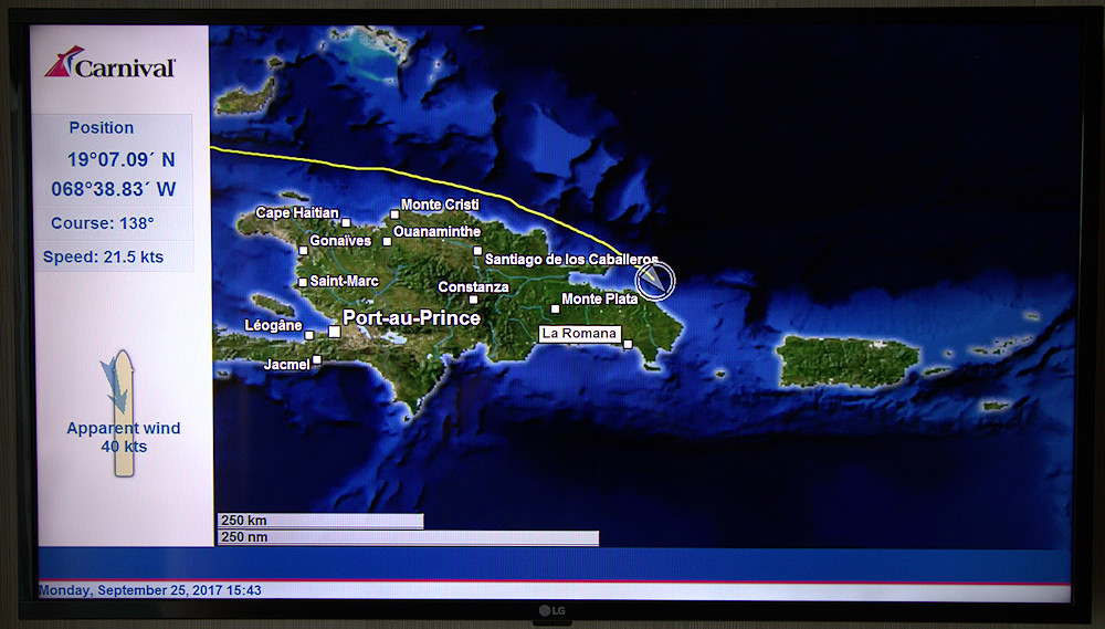 Carnival Vista map channel