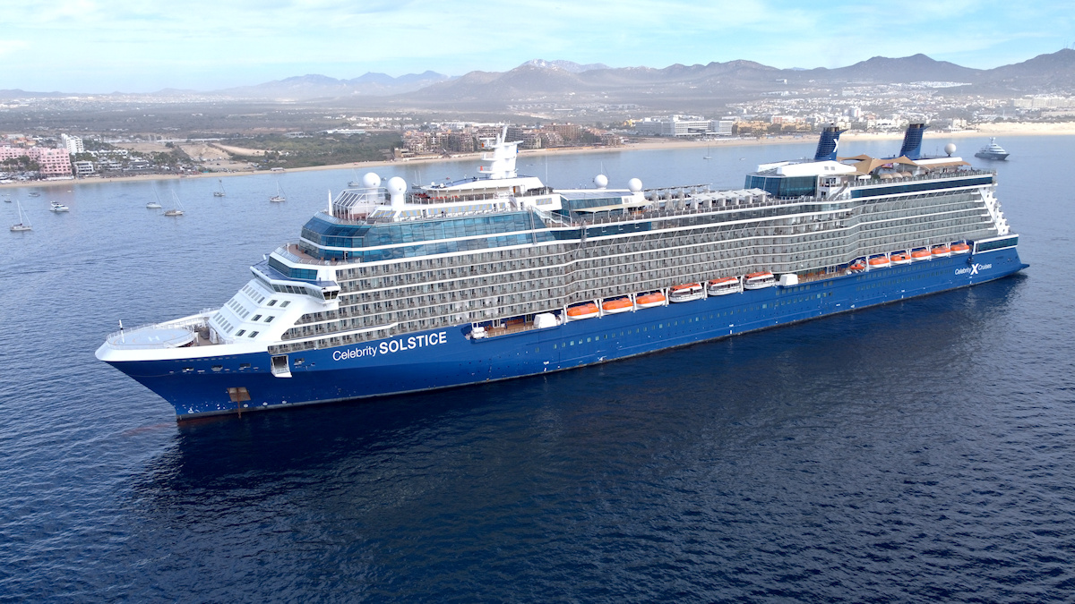 Celebrity Solstice anchored off Cabo San Lucas