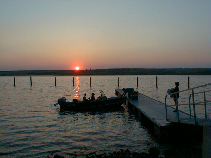 Sunset on the Columbia River in Washington