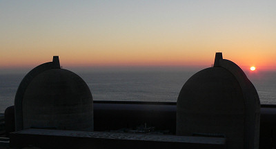 Diablo Canyon Containment Dome at sunset