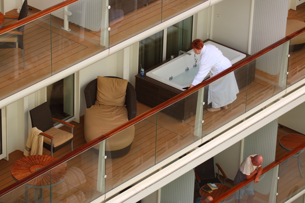 Celebrity Silhouette Royal Suite balcony whirlpool tub