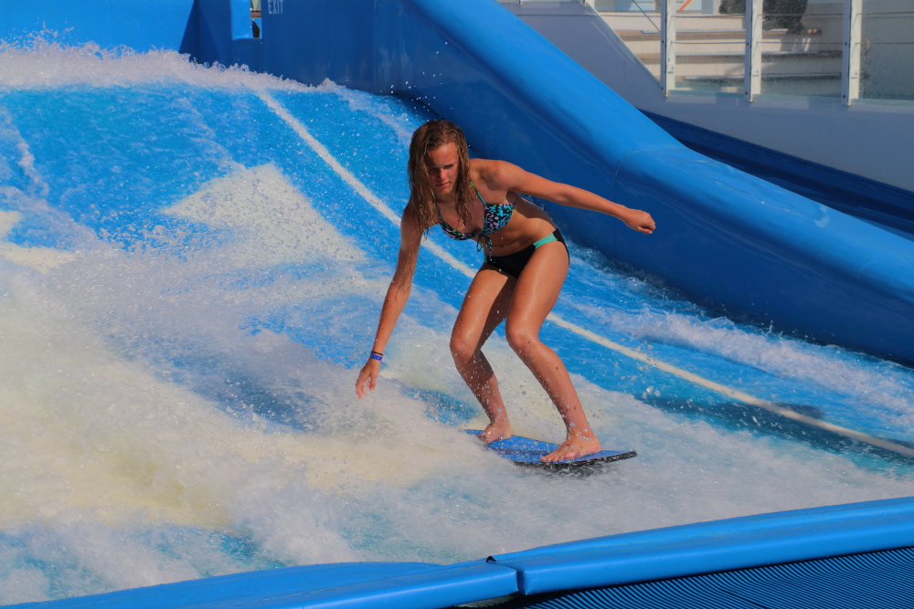 bikini girl on Independence Of The Seas flowrider