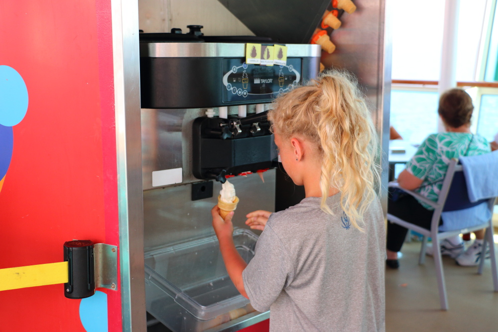 Independence Of The Seas frozen yogurt dispenser