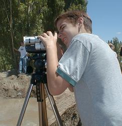 Jeff using the camcorder