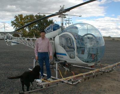 Here I am before my thrilling helicopter ride