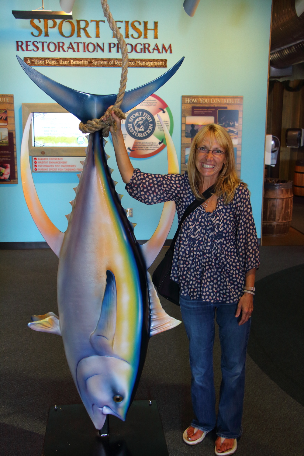 Catch of the day at the Aquarium of the Americas