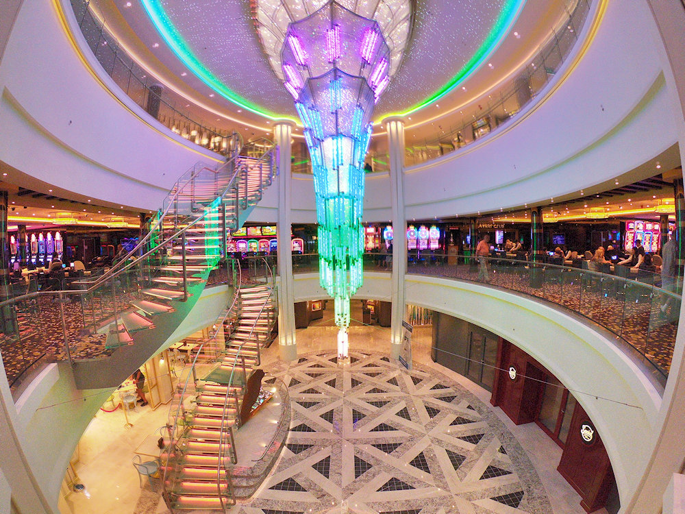 Norwegian Bliss atrium chandelier