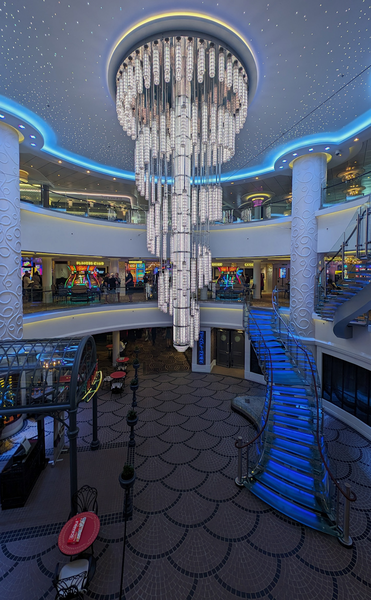 Giant chandelier on Norwegian Breakaway