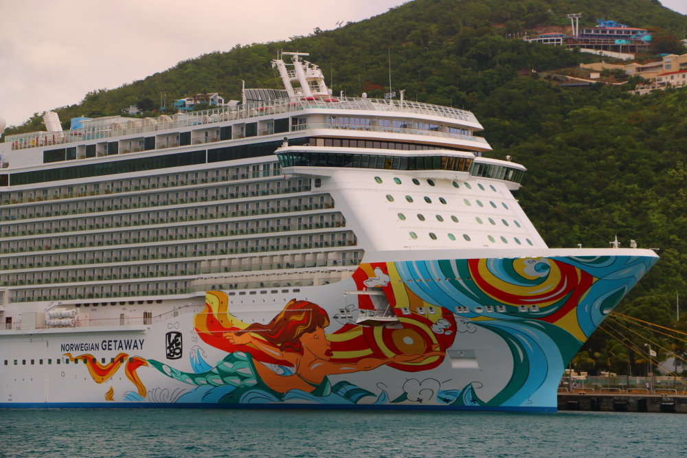 Norwegian Getaway docked in St Thomas