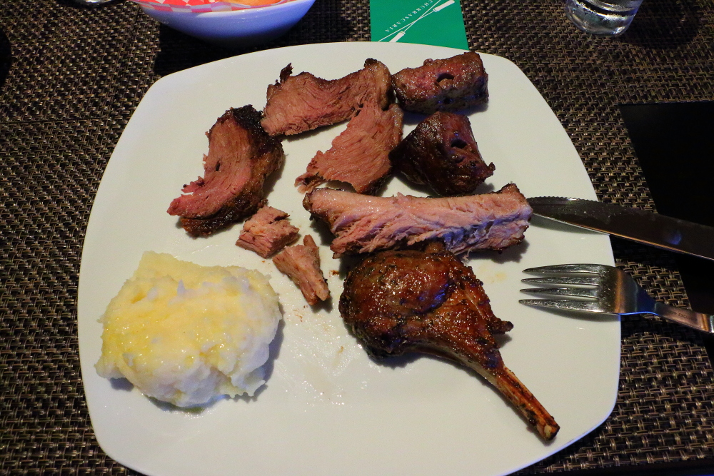 Moderno Brazilian steakhouse food on Norwegian Getaway