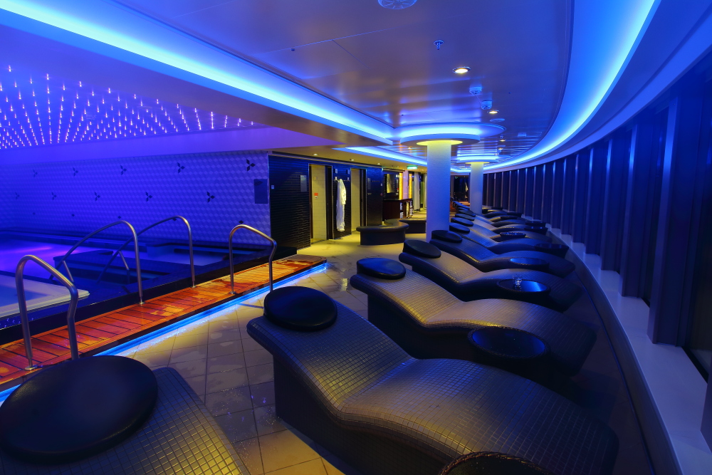 Norwegian Getaway spa thermal suite heated tile loungers