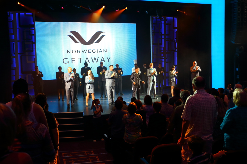 Norwegian Getaway welcome aboard show