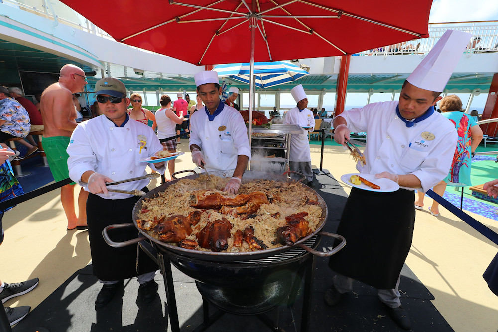 Norwegian Pearl pork barbecue