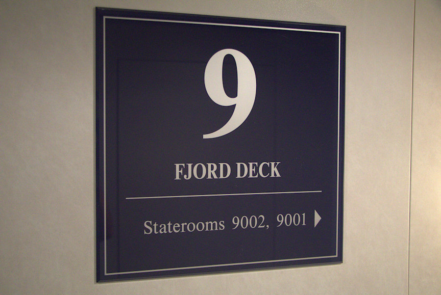 Norwegian Sky Fjord deck sign