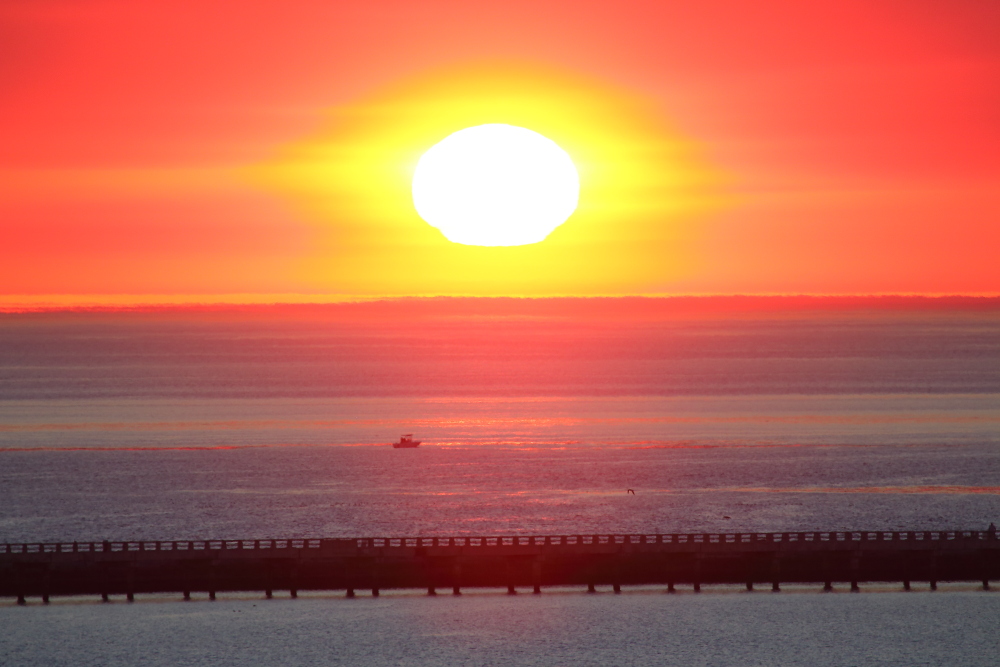 beautiful sunset over the Pacific ocean