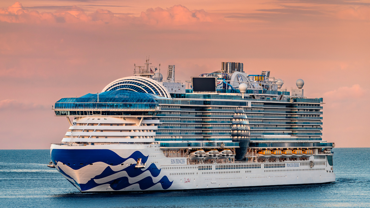 Sun Princess at Sunset