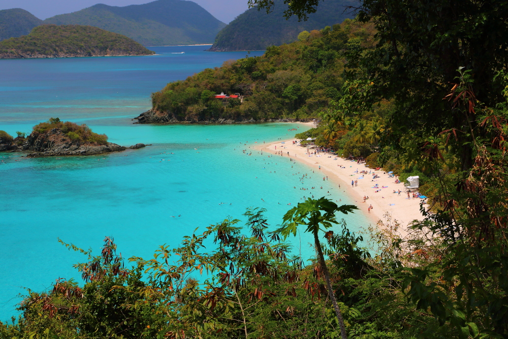 Trunk Bay beach in St. John USVI