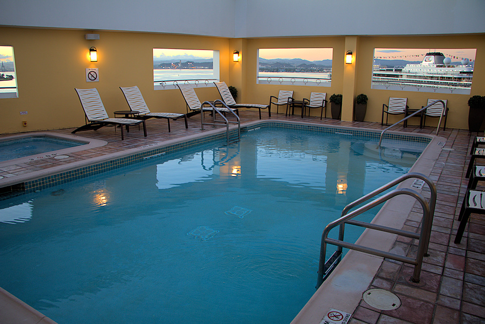 The rooftop pool at the Sheraton in Old San Juan