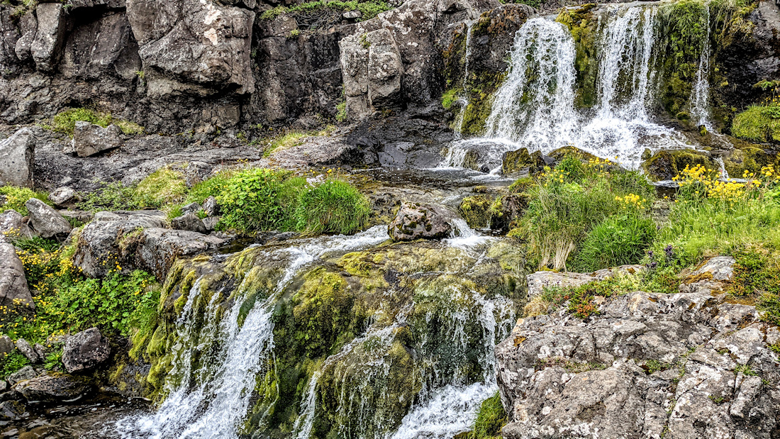 A waterfall in Iceland