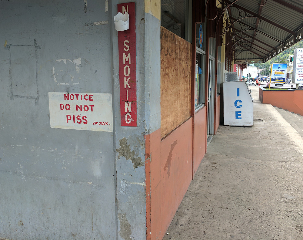 funny sign in St Lucia