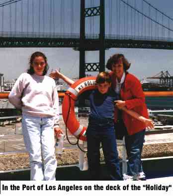On deck in the Port of Los Angeles